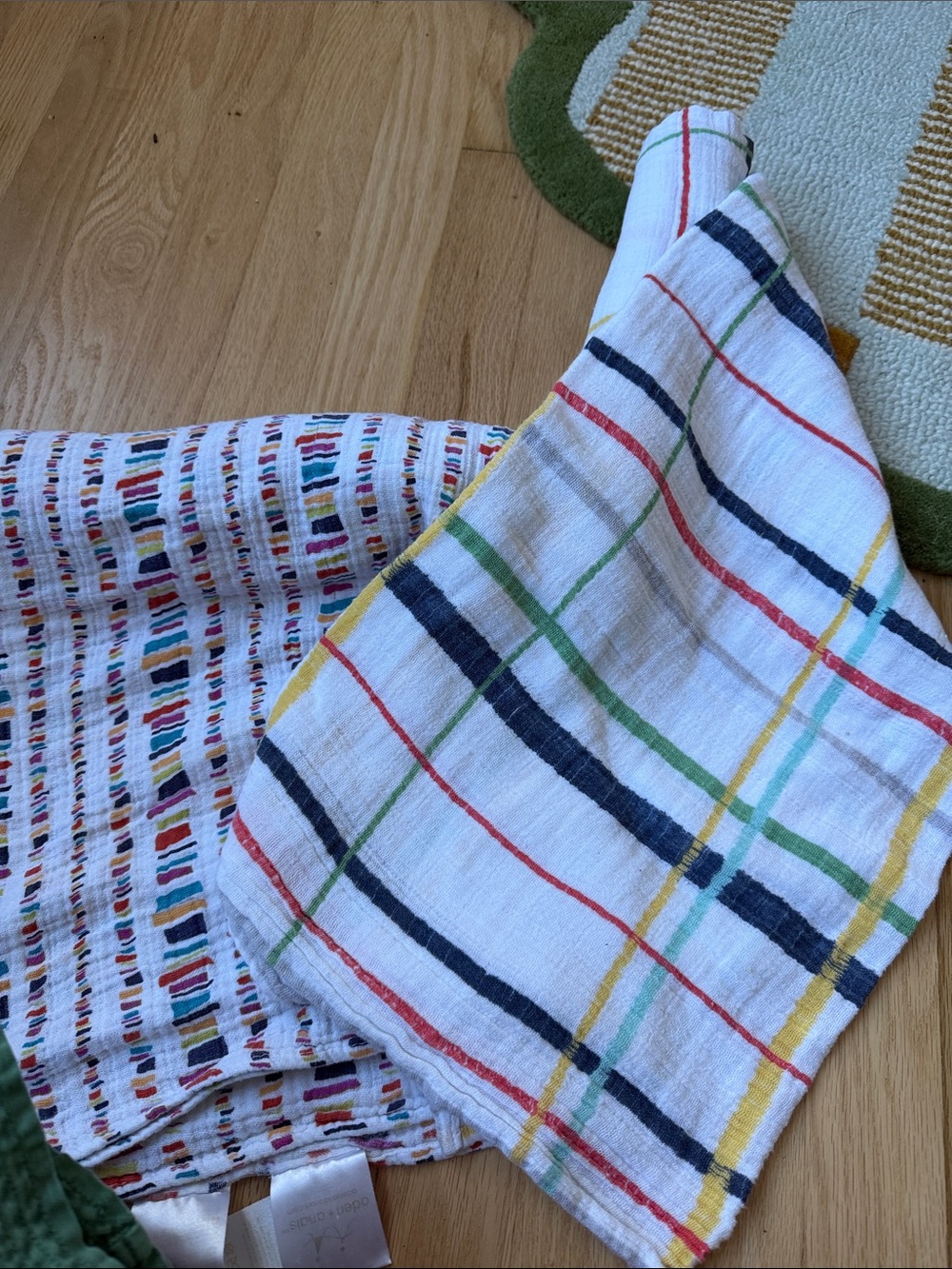 Aden and Anais and Little Unicorn swaddle blankets set of 2